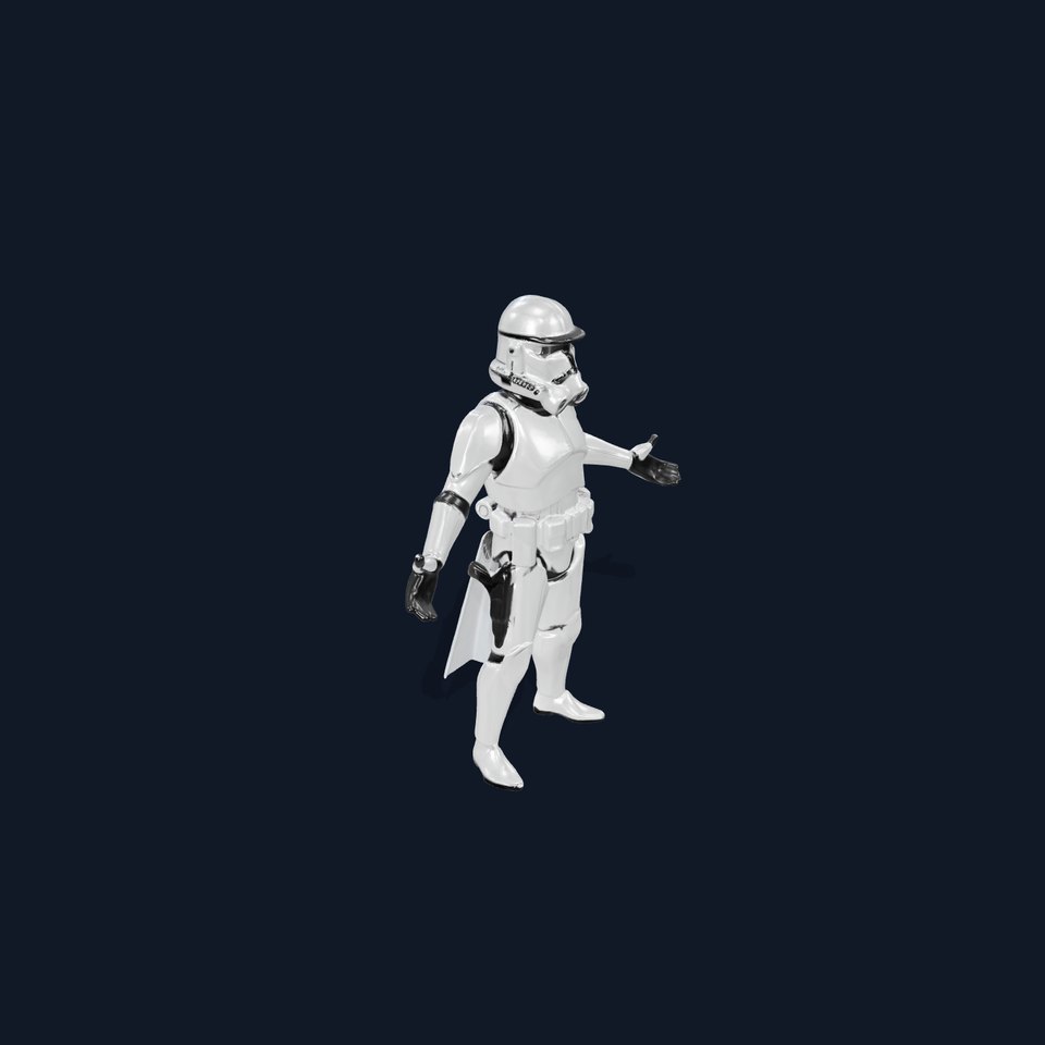 Modified SciFi Soldier Rigged and Animated Character Model